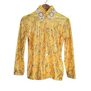 Women's - Equestrian Chain Print Long Sleeve Show Shirt
